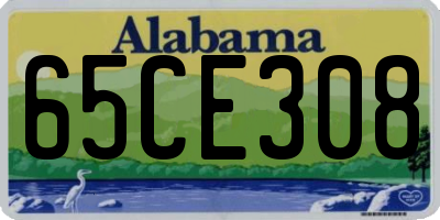 AL license plate 65CE308