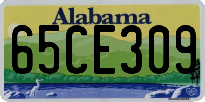 AL license plate 65CE309