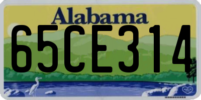 AL license plate 65CE314