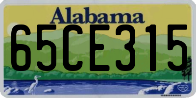 AL license plate 65CE315