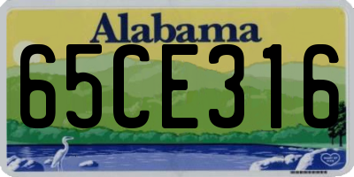 AL license plate 65CE316