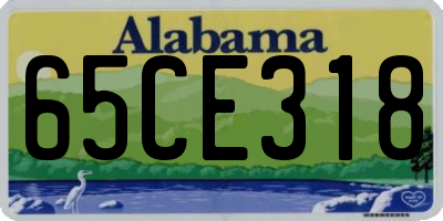 AL license plate 65CE318