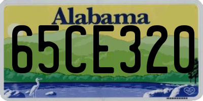 AL license plate 65CE320