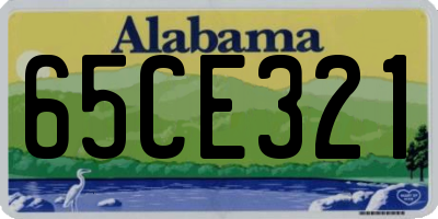 AL license plate 65CE321
