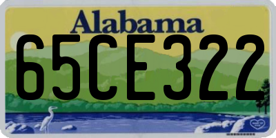AL license plate 65CE322