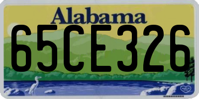 AL license plate 65CE326