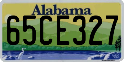 AL license plate 65CE327