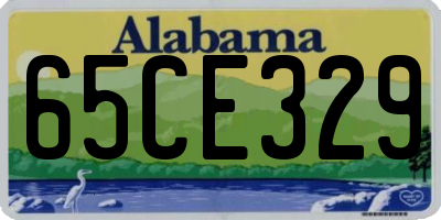 AL license plate 65CE329