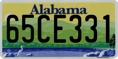 AL license plate 65CE331