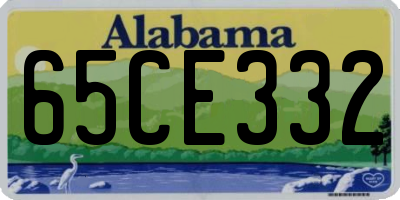 AL license plate 65CE332