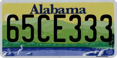 AL license plate 65CE333