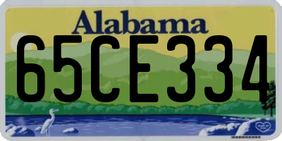 AL license plate 65CE334