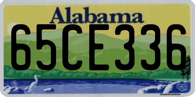 AL license plate 65CE336