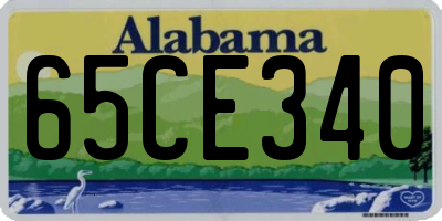 AL license plate 65CE340