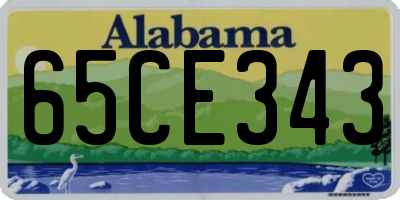 AL license plate 65CE343