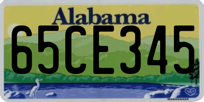 AL license plate 65CE345