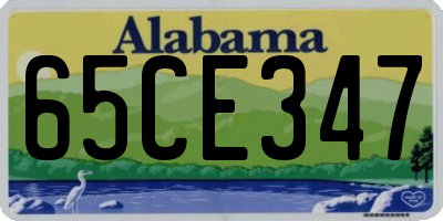 AL license plate 65CE347
