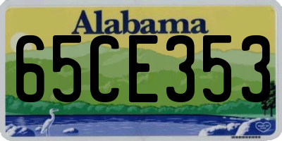 AL license plate 65CE353