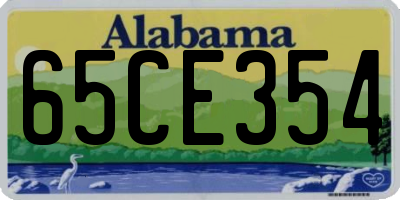 AL license plate 65CE354