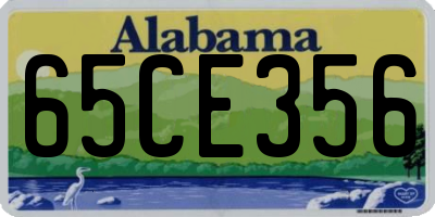 AL license plate 65CE356