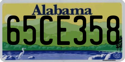 AL license plate 65CE358