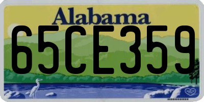 AL license plate 65CE359