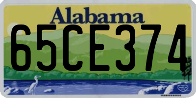 AL license plate 65CE374
