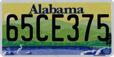 AL license plate 65CE375