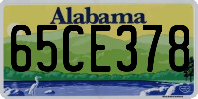 AL license plate 65CE378