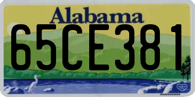 AL license plate 65CE381