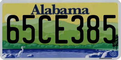 AL license plate 65CE385