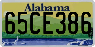 AL license plate 65CE386