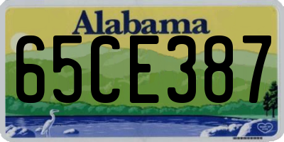 AL license plate 65CE387