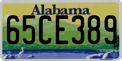 AL license plate 65CE389