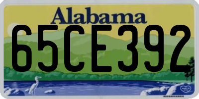 AL license plate 65CE392