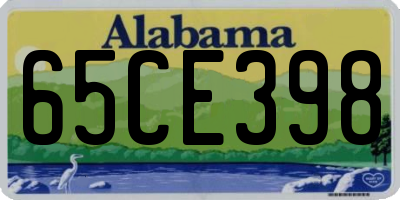 AL license plate 65CE398