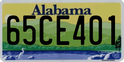 AL license plate 65CE401