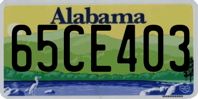 AL license plate 65CE403