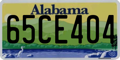 AL license plate 65CE404