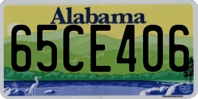 AL license plate 65CE406