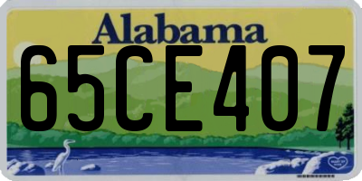 AL license plate 65CE407