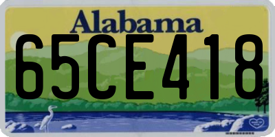 AL license plate 65CE418