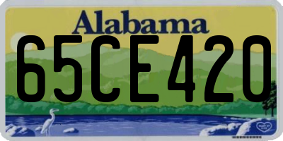 AL license plate 65CE420