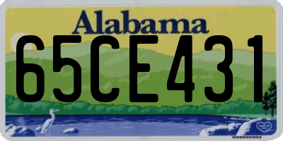 AL license plate 65CE431