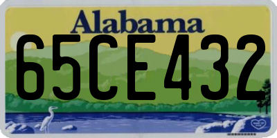 AL license plate 65CE432
