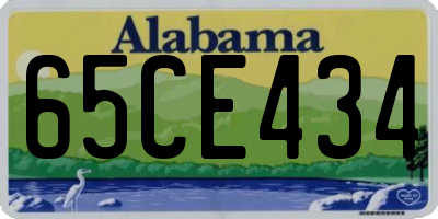 AL license plate 65CE434