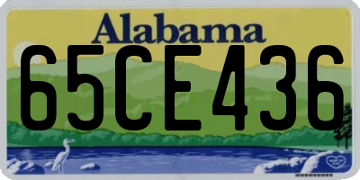 AL license plate 65CE436