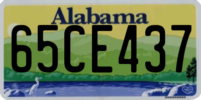 AL license plate 65CE437