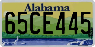 AL license plate 65CE445