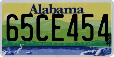 AL license plate 65CE454